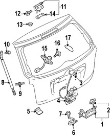 Foto de Soporte Elevaci�n Puerta Trasera Original para Mazda CX-7 2007 2008 2009 2010 2011 2012 Marca MAZDA N�mero de Parte EG2163620D