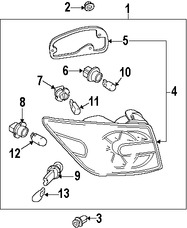 Foto de Porta Bombillo de Retroceso Original para Mazda CX-7 2007 2008 2009 2010 2011 2012 Marca MAZDA Nmero de Parte GG2M513G7