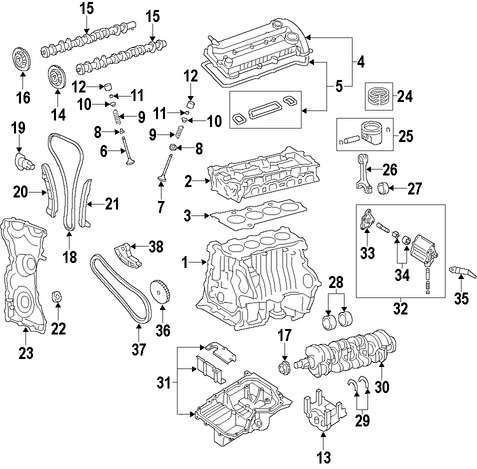 Foto de Biela Original para Mazda CX-7 Mazda 6 Mazda 3 Mazda 5 Marca MAZDA Nmero de Parte L50411210A