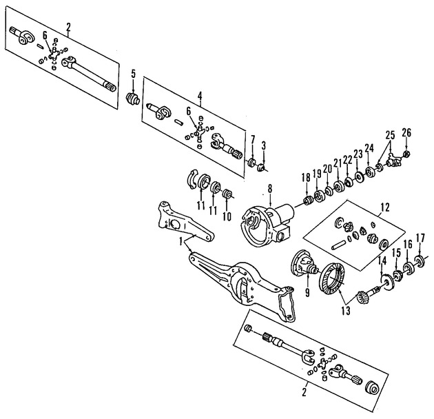 Foto de Pista de Pion de Diferencial  Original para Mazda B2300 Mazda B3000 Mazda B4000 Mazda  Mazda Navajo Marca MAZDA Nmero de Parte ZZL027222