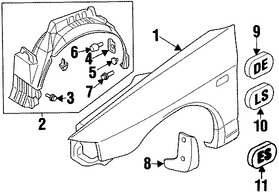 Foto de Guia de Reposacabezas Original para Mitsubishi Mirage Mitsubishi Endeavor Marca Mitsubishi Nmero de Parte MR636080