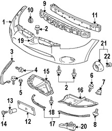 Foto de Absorbedor de impacto de gomaespuma del parachoque Original para Mitsubishi Eclipse Marca Mitsubishi Nmero de Parte MR987717