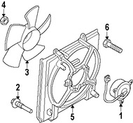 Foto de Cubierta de ventilador de enfriamiento del motor Original para Mitsubishi Eclipse Marca Mitsubishi Nmero de Parte MN180289