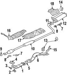 Foto de Protector de Calor Escape Original para Mitsubishi Eclipse Marca Mitsubishi Nmero de Parte MR564417