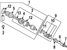 Foto de Sello Semieje Junta Homocinetica Original para Mitsubishi Eclipse Marca Mitsubishi N�mero de Parte 3816A004