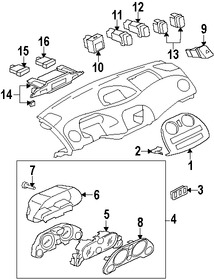 Foto de Interruptor de Luz de Emergencia Original para Mitsubishi Eclipse Marca Mitsubishi Nmero de Parte MN121410HA