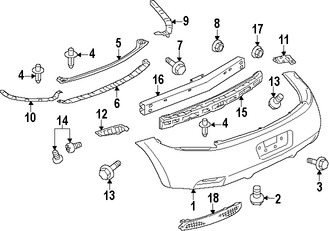 Foto de Soporte de cubierta de parachoques Original para Mitsubishi Eclipse Marca Mitsubishi N�mero de Parte MN169737