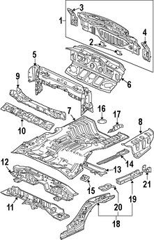 Foto de Bandeja de Piso Original para Mitsubishi Eclipse 2007 2008 2009 2010 2011 2012 Marca Mitsubishi N�mero de Parte 5251A288