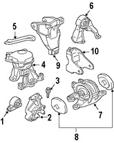 Foto de Soporte de Montura del motor Original para Mitsubishi Galant Mitsubishi Eclipse Marca Mitsubishi Nmero de Parte MN158463