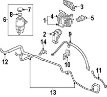 Foto de Manguera de Direcci�n Hidr�ulica Original para Mitsubishi Galant Mitsubishi Eclipse Marca Mitsubishi N�mero de Parte MR589360