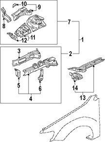 Foto de Protector del Guardafangos Original para Mitsubishi Outlander Marca Mitsubishi Nmero de Parte 5220B379