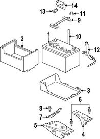 Foto de Soporte de la Bandeja de la batera Original para Mitsubishi Outlander Marca Mitsubishi Nmero de Parte 5220C379