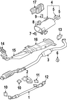 Foto de Tubo de Escape Intermedio Original para Mitsubishi Outlander 2009 2010 Marca Mitsubishi Nmero de Parte 1570B116