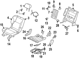 Foto de Bastidor de Asiento Original para Mitsubishi Outlander Marca Mitsubishi Nmero de Parte 6912A310