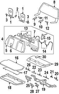 Foto de Panel posterior de Asiento Original para Mitsubishi Outlander 2010 2008 2009 Marca Mitsubishi Nmero de Parte 6902A662XA