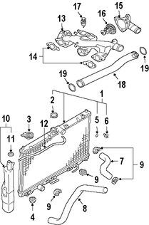 Foto de Tapa del Tanque de recuperacin de Refrigerante Original para Mitsubishi Endeavor Mitsubishi Eclipse Mitsubishi Galant Marca Mitsubishi Nmero de Parte MR597327