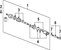 Foto de Kit Junta Homocinetica Original para Mitsubishi Endeavor Marca Mitsubishi Nmero de Parte MN156651