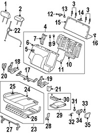 Foto de Reposacabezas Original para Mitsubishi Endeavor 2008 Marca Mitsubishi N�mero de Parte MR595923XB