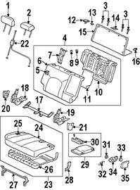 Foto de Cubierta del Mecanismo de Ajuste de Reclinacion de Asiento Original para Mitsubishi Endeavor Marca Mitsubishi Nmero de Parte MR966342YA