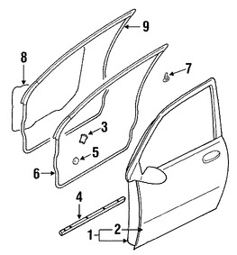 Foto de Panel externo de puerta Original para Mitsubishi Endeavor Marca Mitsubishi N�mero de Parte 5700A597