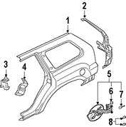 Foto de Panel Lateral Trasero Original para Mitsubishi Endeavor Marca Mitsubishi N�mero de Parte MR981837