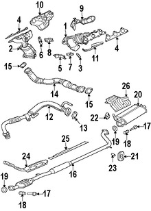 Foto de Tubo de Escape Original para Mitsubishi Endeavor Marca Mitsubishi Nmero de Parte MR552878