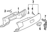 Foto de Guantera Original para Mitsubishi Endeavor Marca Mitsubishi N�mero de Parte MR564843