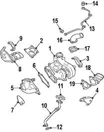 Foto de Tubo de Aceite del Turbo Original para Mitsubishi Lancer Marca Mitsubishi Nmero de Parte 1225A155