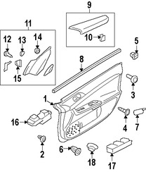 Foto de Interruptor de vidrio elctrico de la puerta Original para Mitsubishi Lancer Marca Mitsubishi Nmero de Parte 8608A068