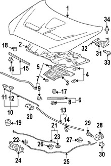 Foto de Bisagra del capo Original para Mitsubishi Lancer Marca Mitsubishi Nmero de Parte 5905A094