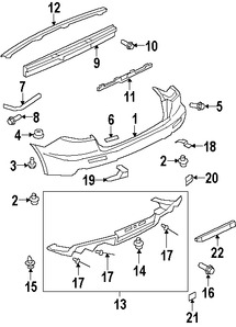 Foto de Absorbedor de impacto de gomaespuma del parachoque Original para Mitsubishi Lancer Marca Mitsubishi Nmero de Parte 6410B212