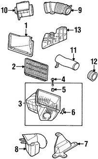 Foto de Manguera de Admisin de Aire del motor Original para Mitsubishi Montero Sport 1997 1998 1999 Marca Mitsubishi Nmero de Parte MD345661