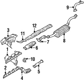 Foto de Protector de Calor Escape Original para Mitsubishi Montero Sport Marca Mitsubishi Nmero de Parte MR144579