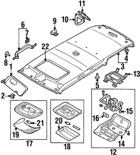 Foto de Luz de techo Original para Mitsubishi Montero Sport Mitsubishi Mirage Mitsubishi Lancer Mitsubishi Outlander Mitsubishi Montero Marca Mitsubishi Nmero de Parte MR761811