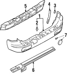 Foto de Cubierta del parachoques Original para Mitsubishi Montero Sport 1997 1998 1999 Marca Mitsubishi Nmero de Parte MR325889