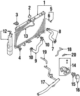 Foto de Manguera de Refrigerante Original para Mitsubishi Lancer 2002 2003 2004 2005 2006 2007 Marca Mitsubishi Nmero de Parte MD371450