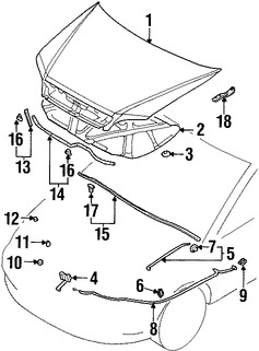 Foto de Aislamiento del capo Original para Mitsubishi Lancer 2004 2005 2006 2007 Marca Mitsubishi N�mero de Parte MN126643