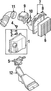 Foto de Espaciador de la carcasa del filtro de aire Original para Mitsubishi Lancer Mitsubishi Montero Mitsubishi Montero Sport Mitsubishi Outlander Marca Mitsubishi Parte #MR312769