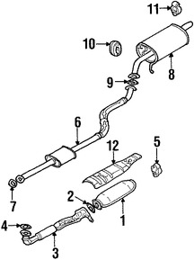 Foto de Sujetador Sistema de Escape Original para Mitsubishi Lancer 2002 2003 2004 2005 2006 2007 Marca Mitsubishi Nmero de Parte MR514734