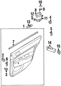 Foto de Bisel de Switch de Vidrio Electrico Original para Mitsubishi Lancer 2004 2005 2006 2007 Marca Mitsubishi Nmero de Parte MN124951YA