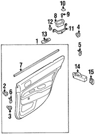 Foto de Refuerzo de Manija Exterior de la Puerta Original para Mitsubishi Lancer 2004 2003 2005 2006 2002 2007 Marca Mitsubishi Nmero de Parte MR417135