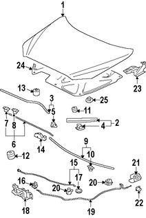 Foto de Aislamiento del capo Original para Mitsubishi Lancer Marca Mitsubishi N�mero de Parte 5915A014