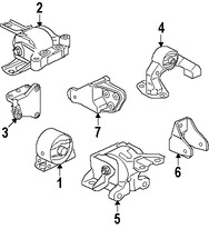 Foto de Soporte de Montura del motor Original para Mitsubishi Lancer Mitsubishi Outlander Mitsubishi Outlander Sport Marca Mitsubishi Nmero de Parte 1091A237