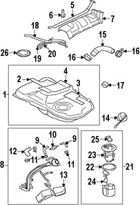 Foto de Sello del Tanque de Bomba de Combustible Original para Mitsubishi Lancer 2010 2011 Mitsubishi Outlander Sport 2011 Marca Mitsubishi Nmero de Parte MN139389