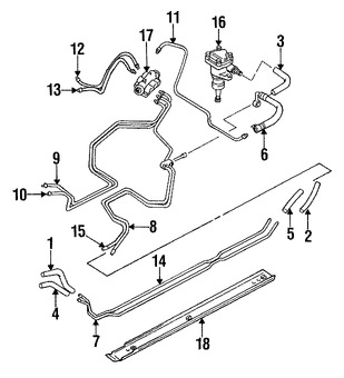 Foto de Manguera Direccion Hidraulica Original para Mitsubishi Mirage Mitsubishi Montero Mitsubishi 3000GT Dodge Stealth Plymouth Colt Eagle Summit Marca Mitsubishi Parte #MB010721