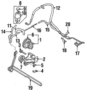 Foto de Sello de Tapa del Tanque Lquido Direccion Hidraulica Original para Mitsubishi Galant Mitsubishi Eclipse Mitsubishi Endeavor Chrysler Sebring Dodge Stratus Marca Mitsubishi Parte #MR455734