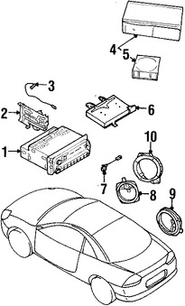 Foto de Altavoz Original para Dodge Mitsubishi Chrysler Marca Mitsubishi N�mero de Parte MR318618