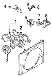 Foto de Carcasa del termostato del refrigerante del motor Original para Nissan Pathfinder Infiniti QX4 Marca NISSAN Nmero de Parte 110610W000