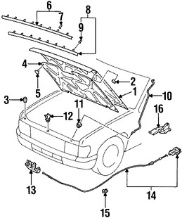 Foto de Panel de Cap Original para Nissan Pathfinder 1996 1997 1998 1999 Marca NISSAN Nmero de Parte F51000W0CM