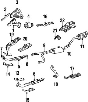 Foto de Empacadura de Mltiple de Escape Original para Nissan Pathfinder Nissan Frontier Nissan Quest Nissan Xterra Infiniti QX4 Marca NISSAN Nmero de Parte 140361W600